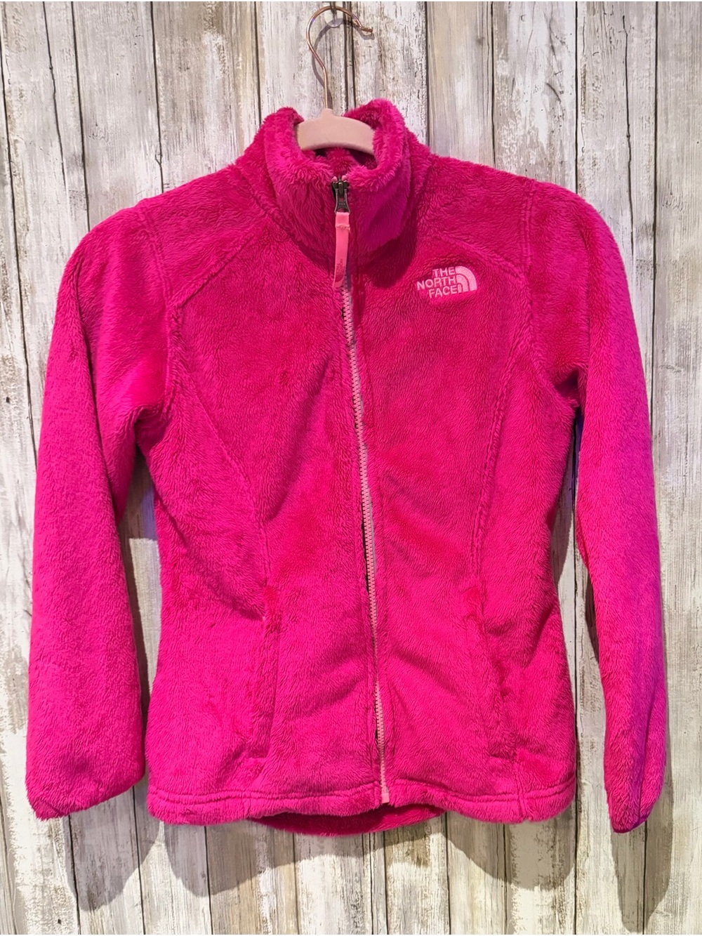 The North Face Hot Pink Girls' Fleece Full-Zip Jacket